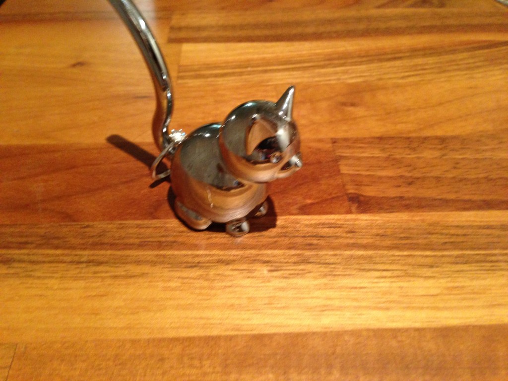 cat, chrome, jewellery, holder