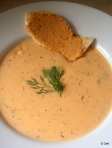 Chilled Salmon and Cucmber Soup