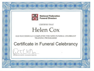 helen-cox-funeral-celebrant -cert