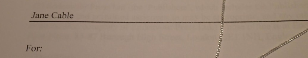 Jane Cable, publishing, writing