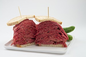 corned beef,sandwich,Carnegie,New York,pastrami,pickle