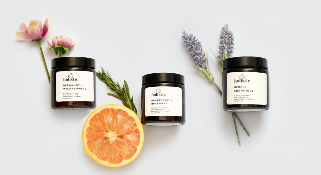 holistic London, candles, eco candles, toxin free, soy, natural