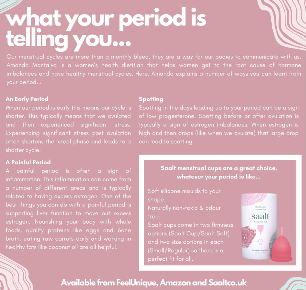 periods, what your period is trying to tell you, saalt, menstrating cup, 