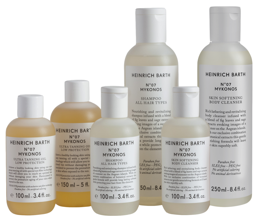 HEINRICH BARTH: the N.07 Mykonos Range, bath, relaxing, self care, 