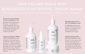 Bondiboost hair care range